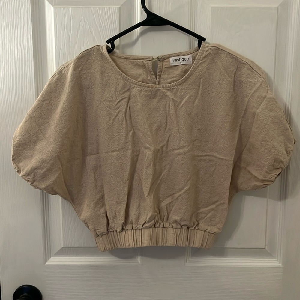 Puff Sleeve Crop Top